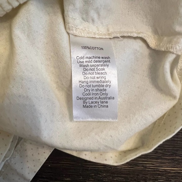 Lacey Lane Peter Pan Collar Button Back Blouse size 5 - Picture 6 of 6